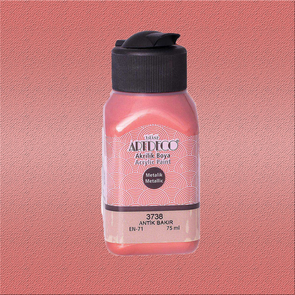 Artdeco Metalik Akrilik Boya 75ml Antik Bakır 3738