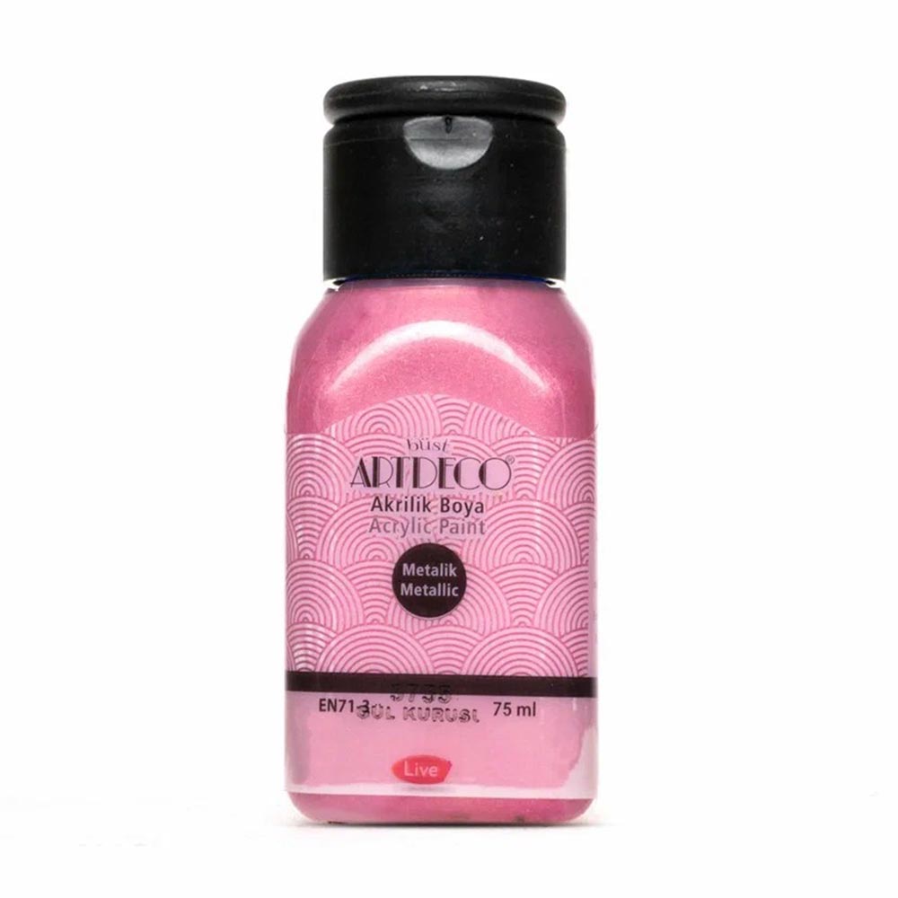 Artdeco Metalik Akrilik Boya 75ml Gül Kurusu 3755