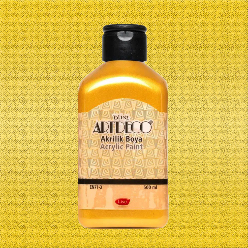 Artdeco Metalik Akrilik Boya 500ml Altın 3721