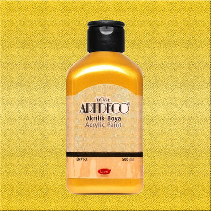 Artdeco Metalik Akrilik Boya 500ml Altın 3721