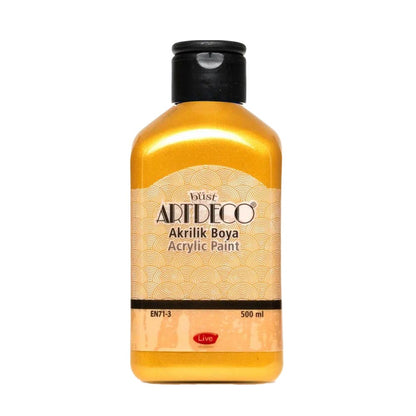 Artdeco Metalik Akrilik Boya 500ml Altın 3721