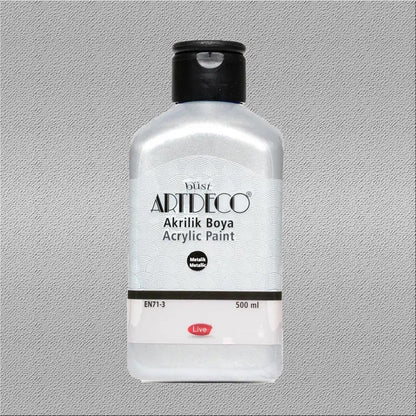Artdeco Metalik Akrilik Boya 500ml Gümüş 3722