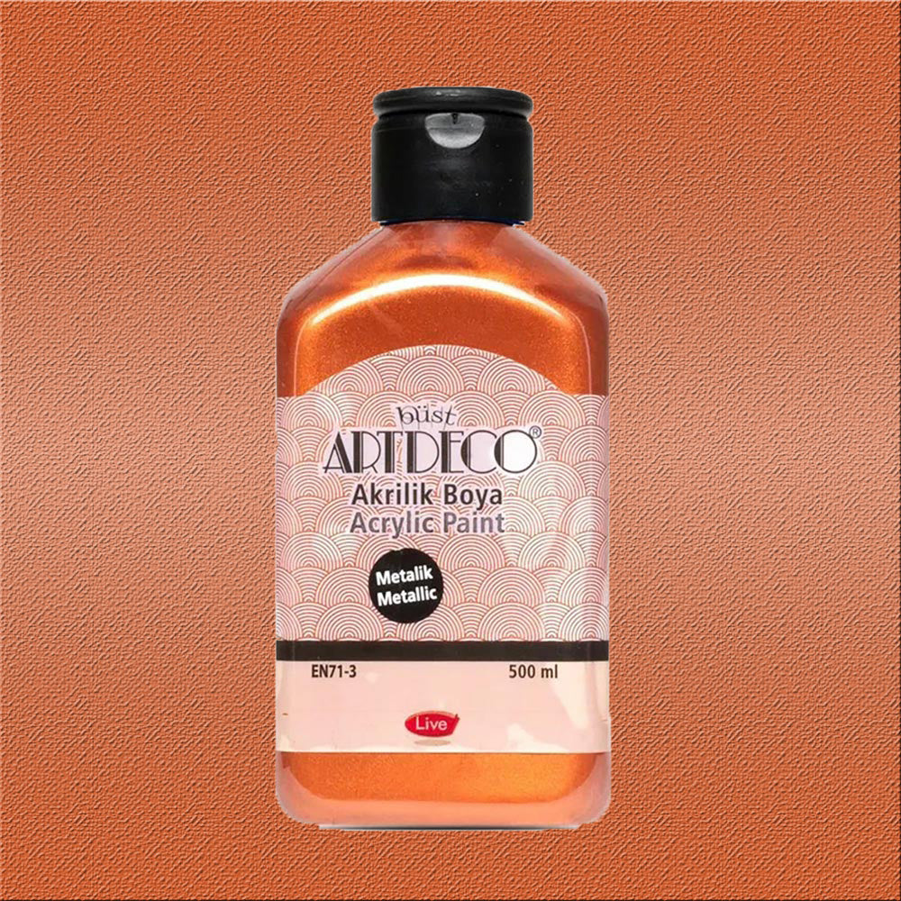Artdeco Metalik Akrilik Boya 500ml Bakır 3728