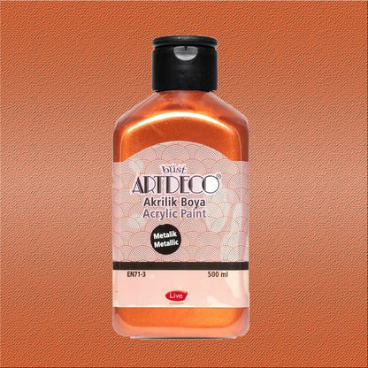 Artdeco Metalik Akrilik Boya 500ml Bakır 3728