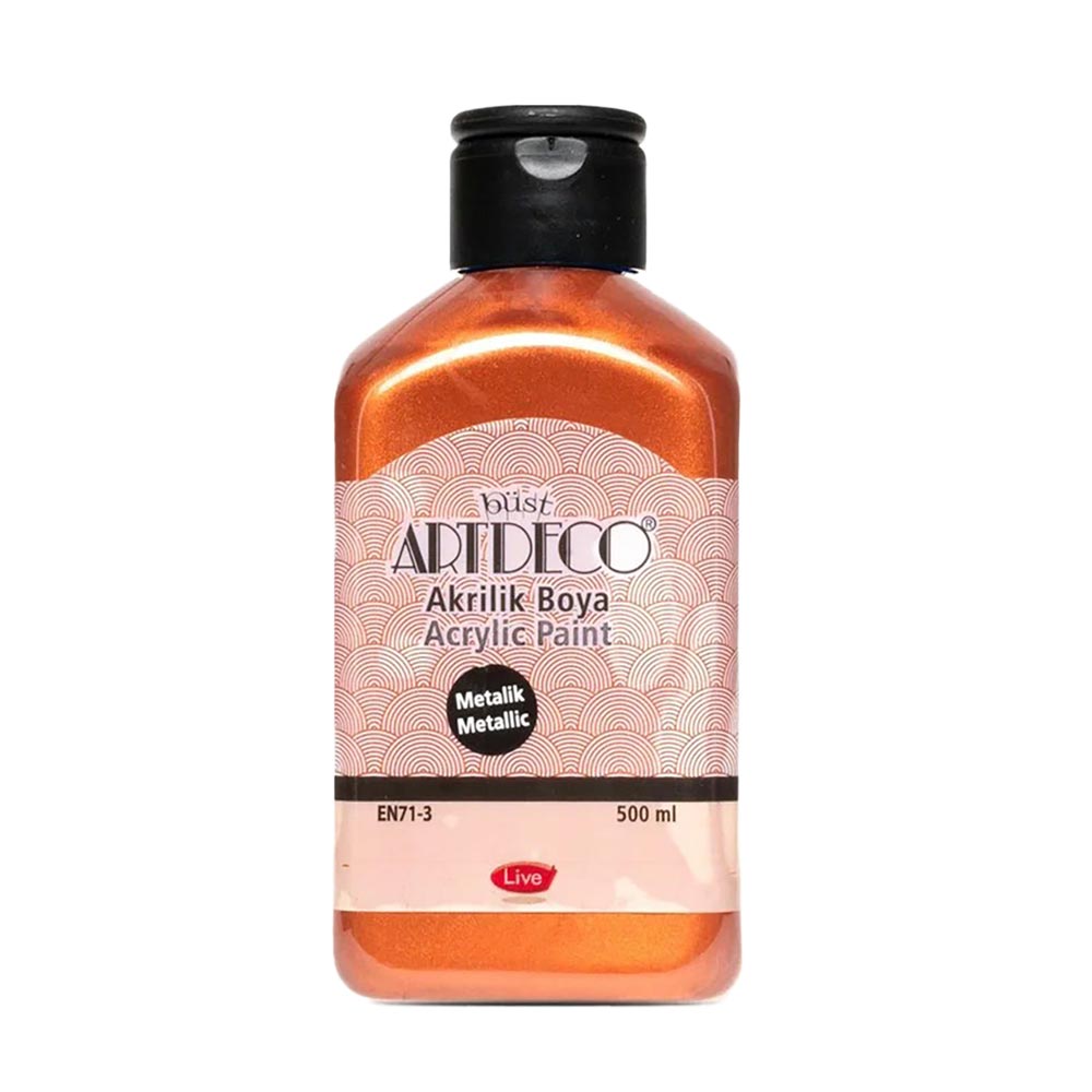 Artdeco Metalik Akrilik Boya 500ml Bakır 3728