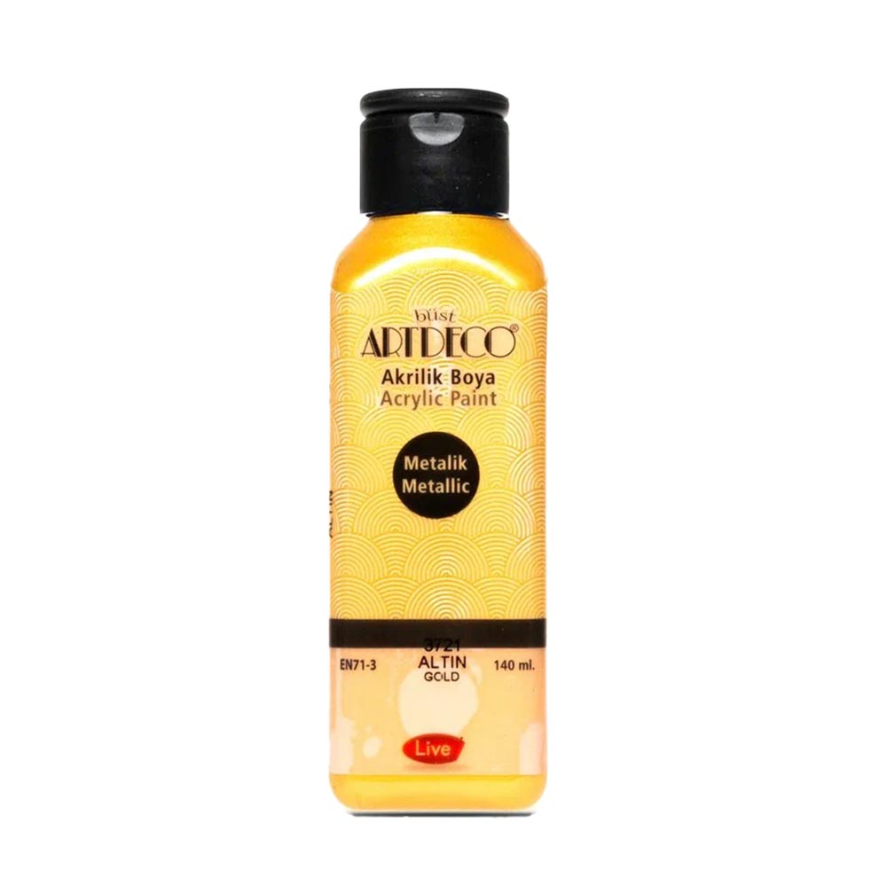 Artdeco Metalik Akrilik Boya 140ml Altın 3721