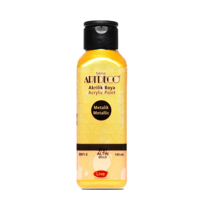 Artdeco Metalik Akrilik Boya 140ml Altın 3721