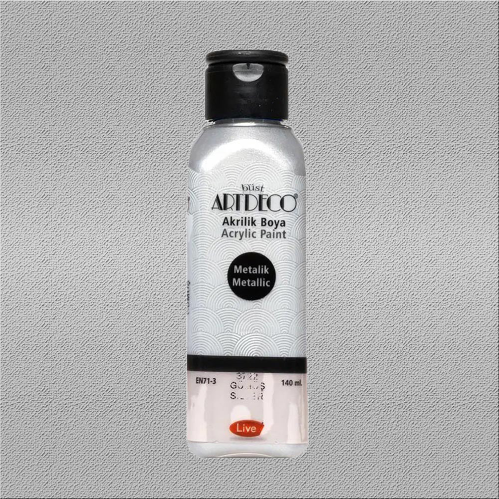 Artdeco Metalik Akrilik Boya 140ml Gümüş 3722