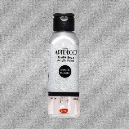 Artdeco Metalik Akrilik Boya 140ml Gümüş 3722