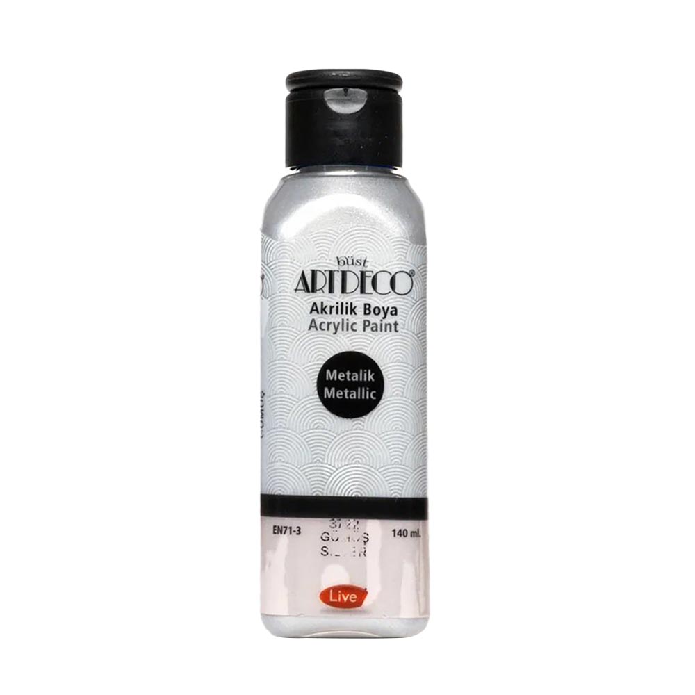 Artdeco Metalik Akrilik Boya 140ml Gümüş 3722
