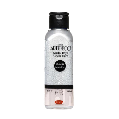 Artdeco Metalik Akrilik Boya 140ml Gümüş 3722