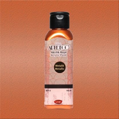 Artdeco Metalik Akrilik Boya 140ml Bakır 3728