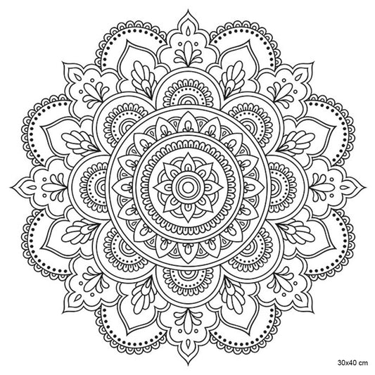 Artdeco Desenli Tuvaller Otantik 30x40cm Mandala 1