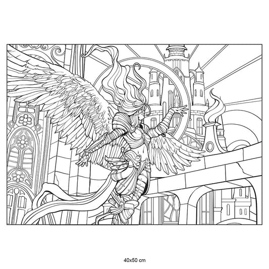 Artdeco Desenli Tuvaller Masalsı 40x50cm Melek