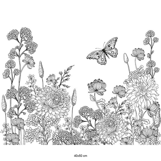 Artdeco Desenli Tuvaller Tabiat 40x50cm Bahçe