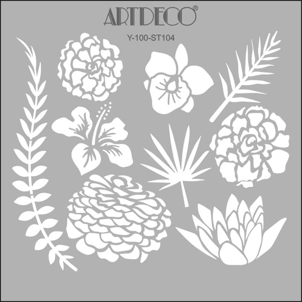 Artdeco Stencil 30x30cm Botanik 104
