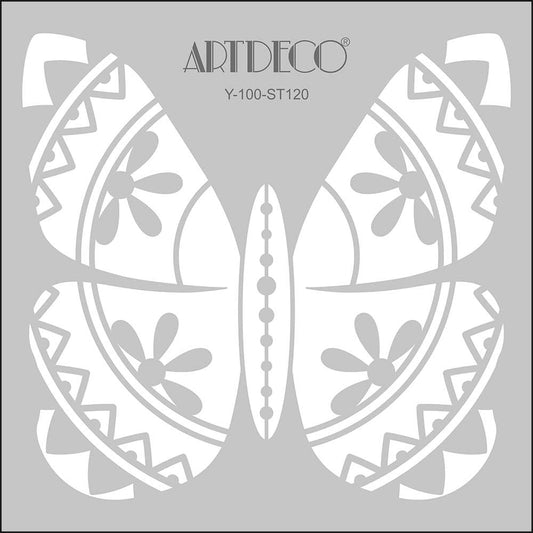 Artdeco Stencil 30x30cm Kelebek 120