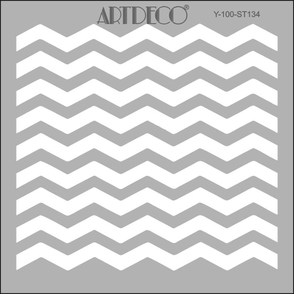 Artdeco Stencil 30x30cm Zig Zag 134