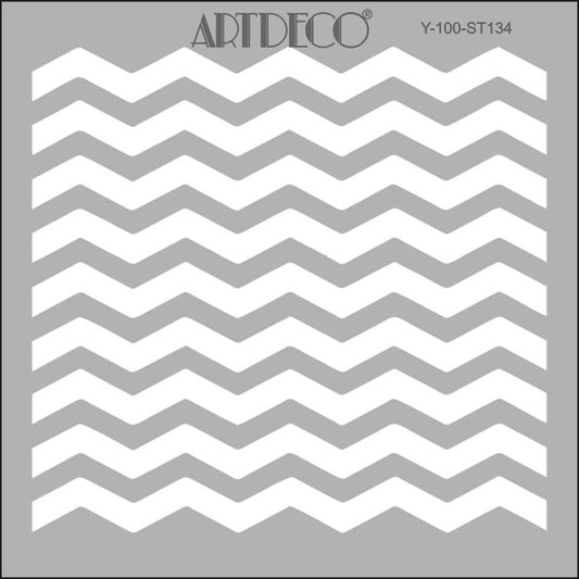 Artdeco Stencil 30x30cm Zig Zag 134