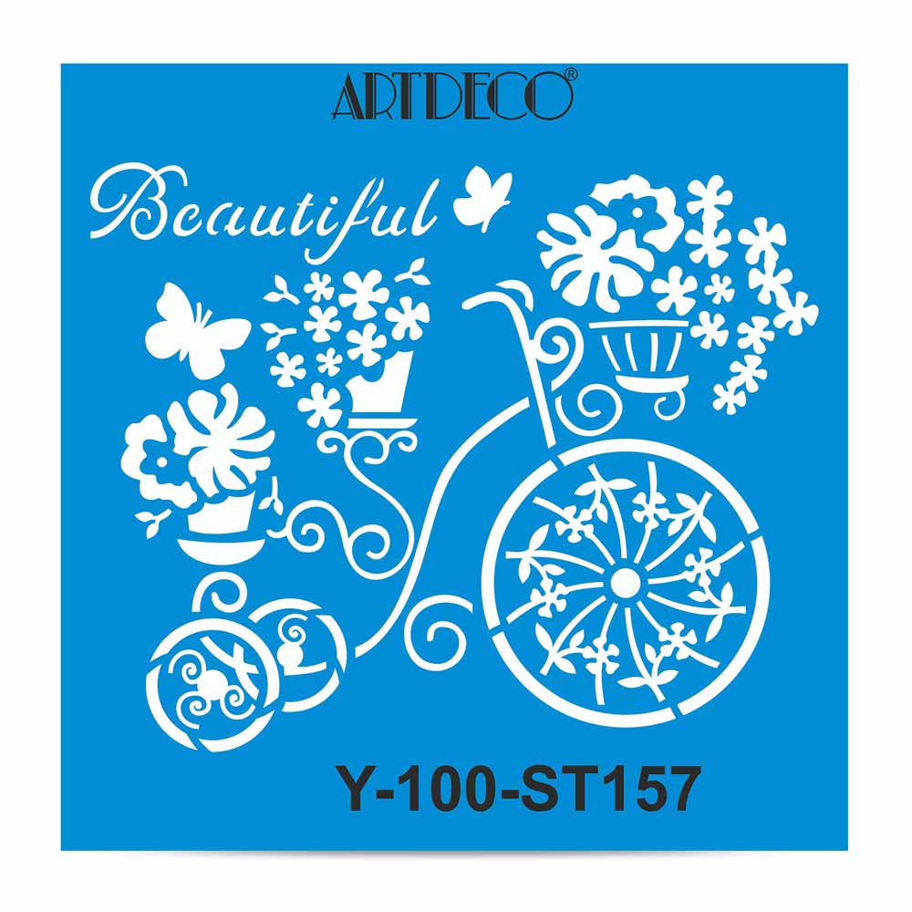 Artdeco Stencil 30x30cm Retro Bisiklet 157