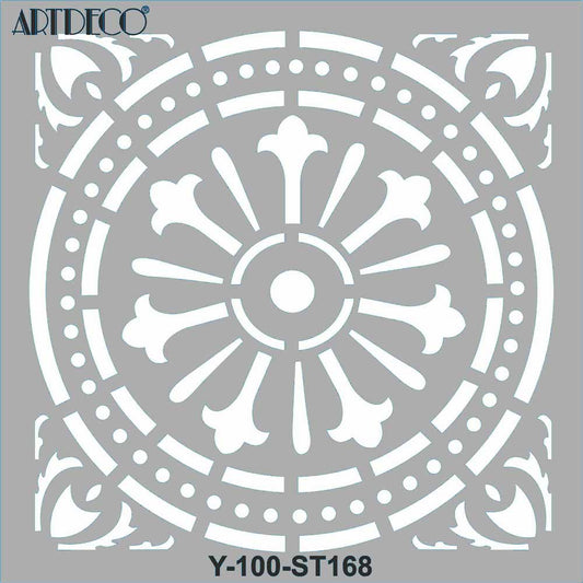 Artdeco Stencil 30x30cm Geometrik Fayans 168