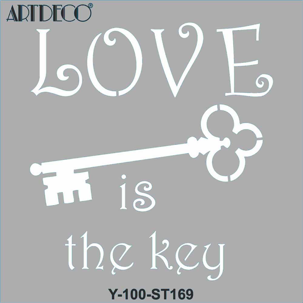 Artdeco Stencil 30x30cm Anahtarlar 169