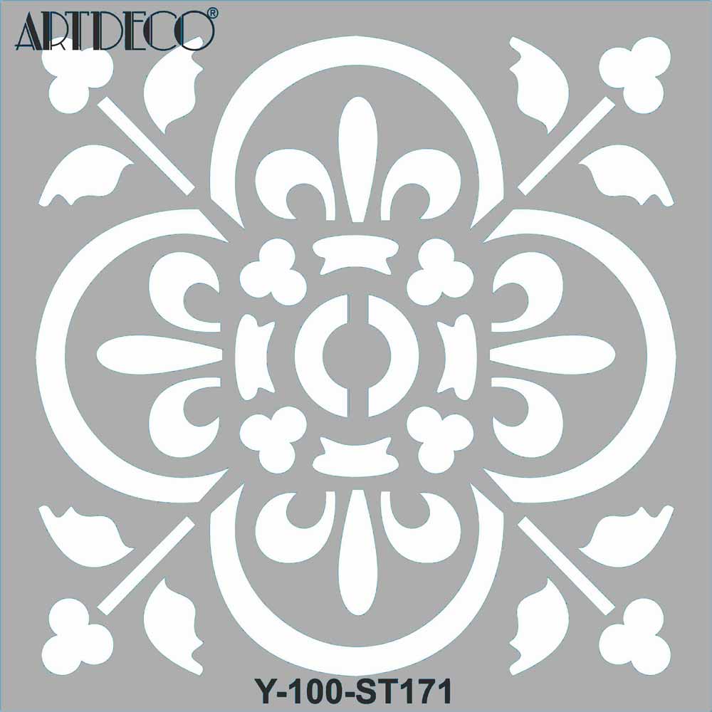 Artdeco Stencil 30x30cm Tek Fayans 171