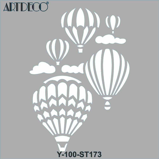 Artdeco Stencil 30x30cm Balonlar 173