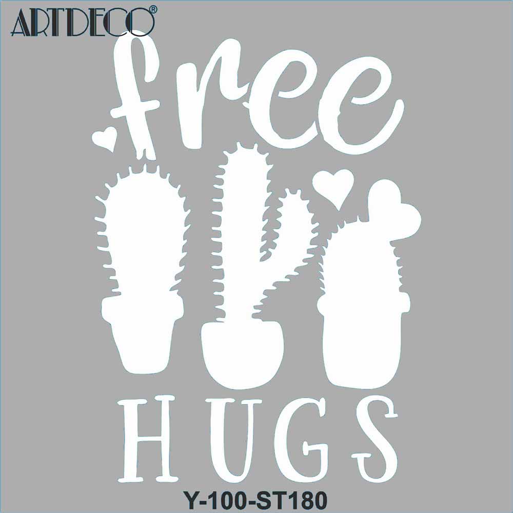 Artdeco Stencil 30x30cm Sarıl Bana 180