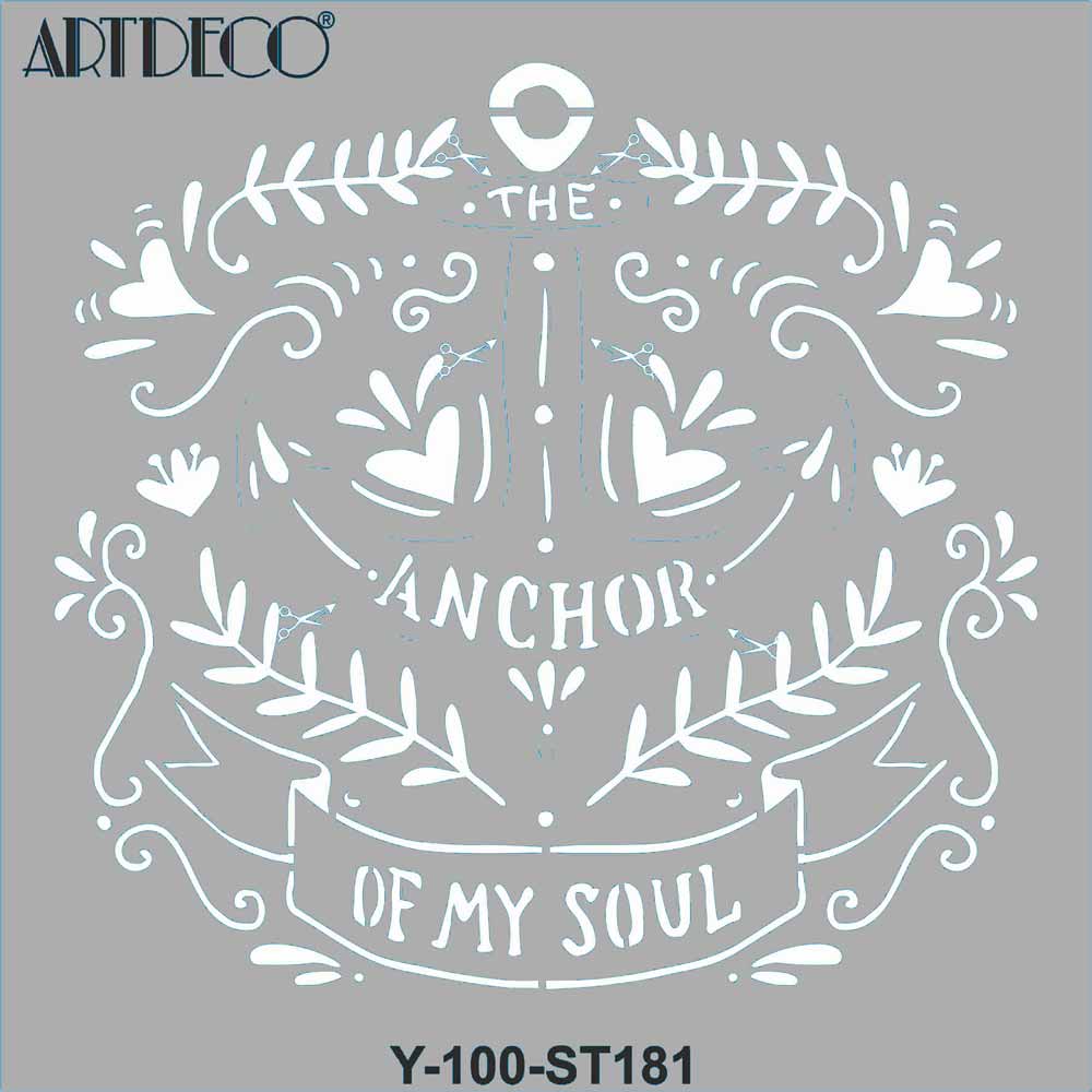 Artdeco Stencil 30x30cm Ruhun Çıpası 181