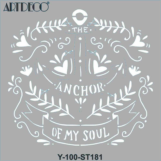 Artdeco Stencil 30x30cm Ruhun Çıpası 181