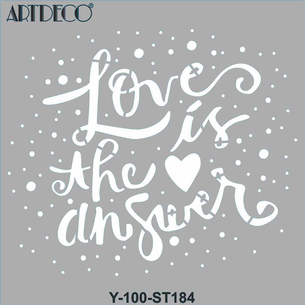 Artdeco Stencil 30x30cm Cevap Aşk 184