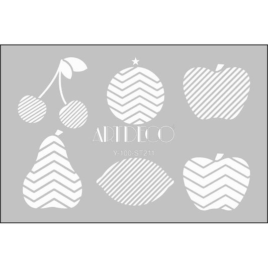 Artdeco Stencil A4 Meyveler 211