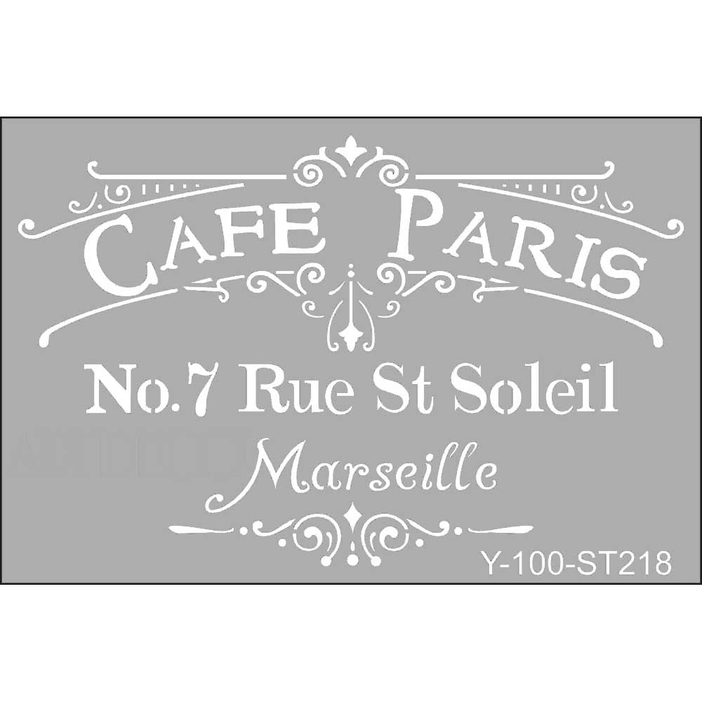 Artdeco Stencil A4 Cafe Paris 218