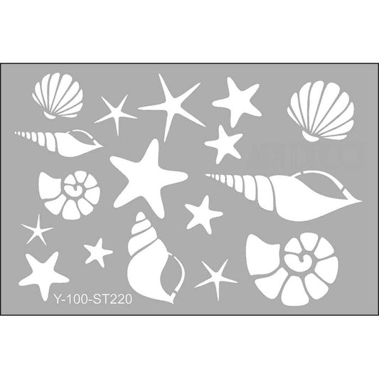 Artdeco Stencil A4 Deniz Kabukları 220