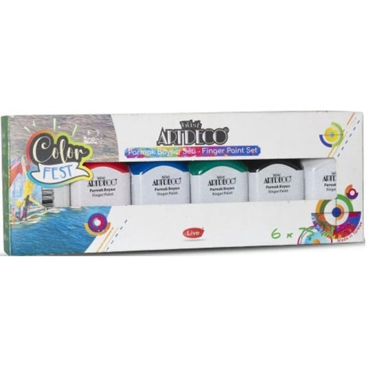 Artdeco Parmak Boyası Seti 6x75ml Temel Renkler