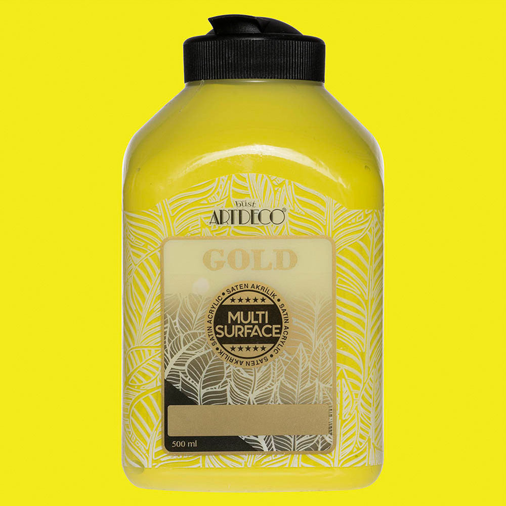 Artdeco Gold Multi-Surface Akrilik Boya 500ml Limon Sarı 204