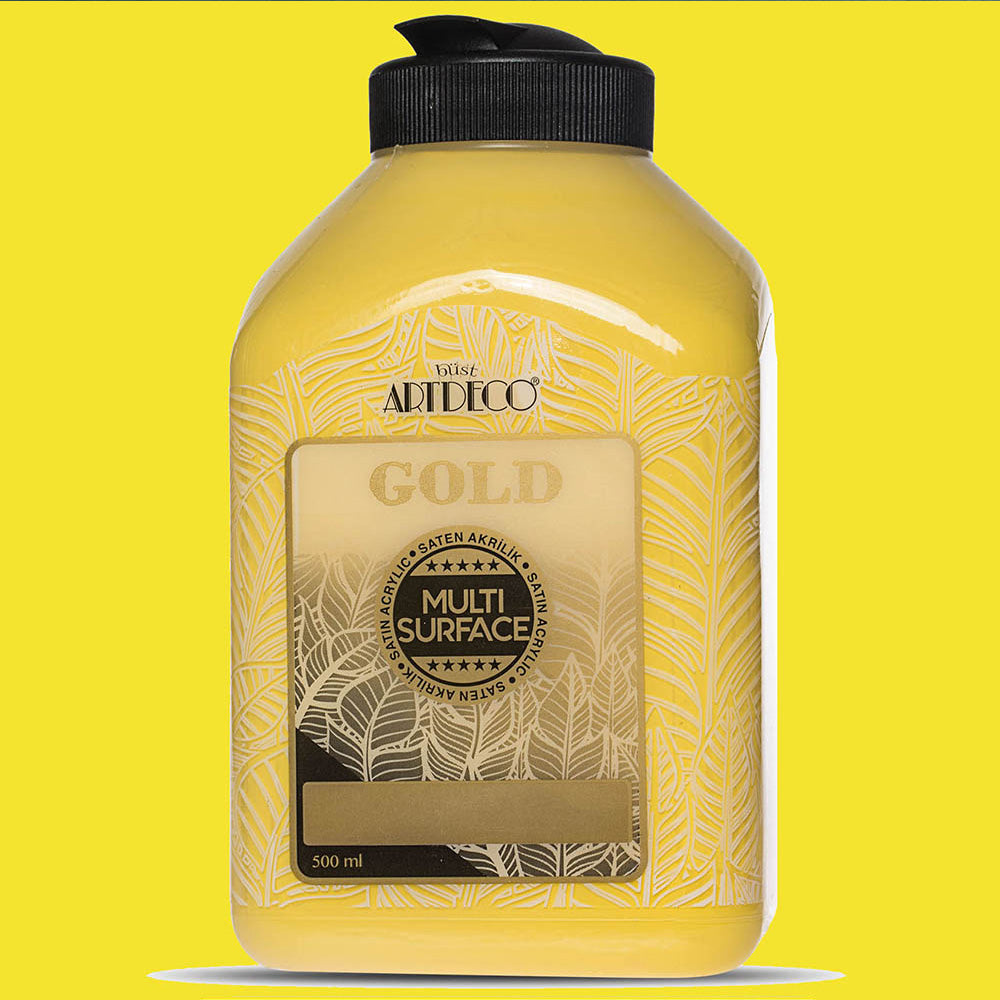 Artdeco Gold Multi-Surface Akrilik Boya 500ml Bal Sarısı 211
