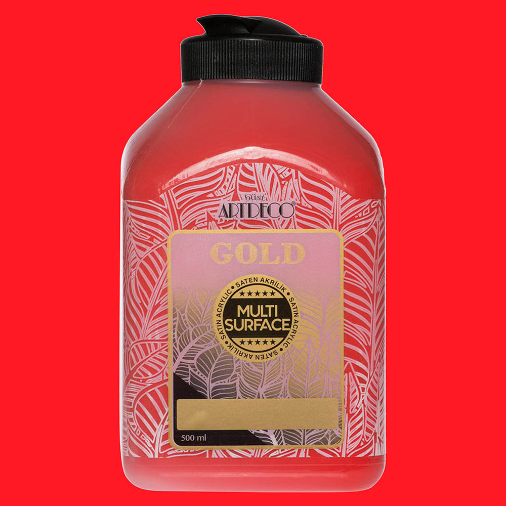 Artdeco Gold Multi-Surface Akrilik Boya 500ml Mercan Kırmızı 222