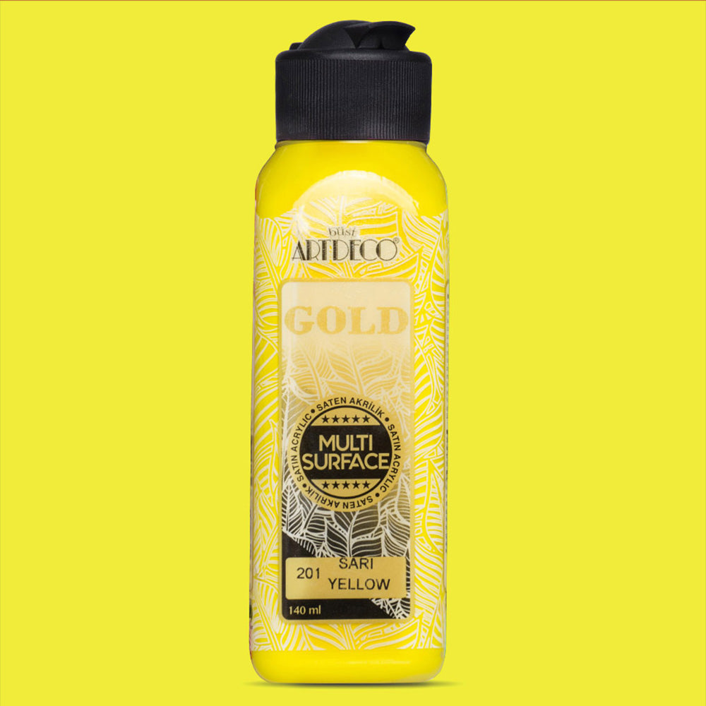 Artdeco Gold Multi-Surface Akrilik Boya 140ml Sarı 201