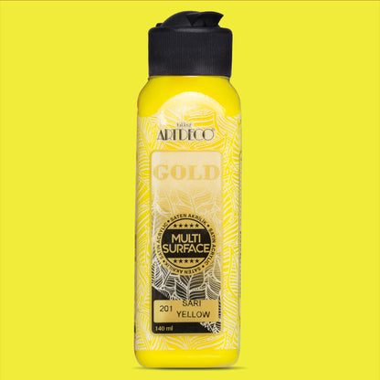 Artdeco Gold Multi-Surface Akrilik Boya 140ml Sarı 201