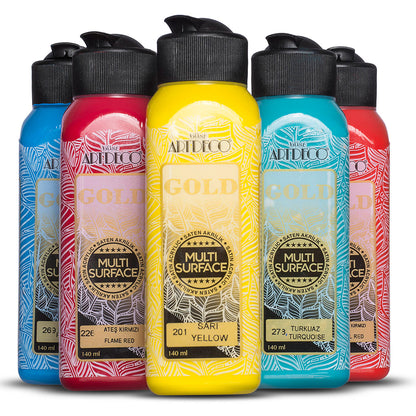 Artdeco Gold Multi-Surface Akrilik Boya 140ml Sarı 201
