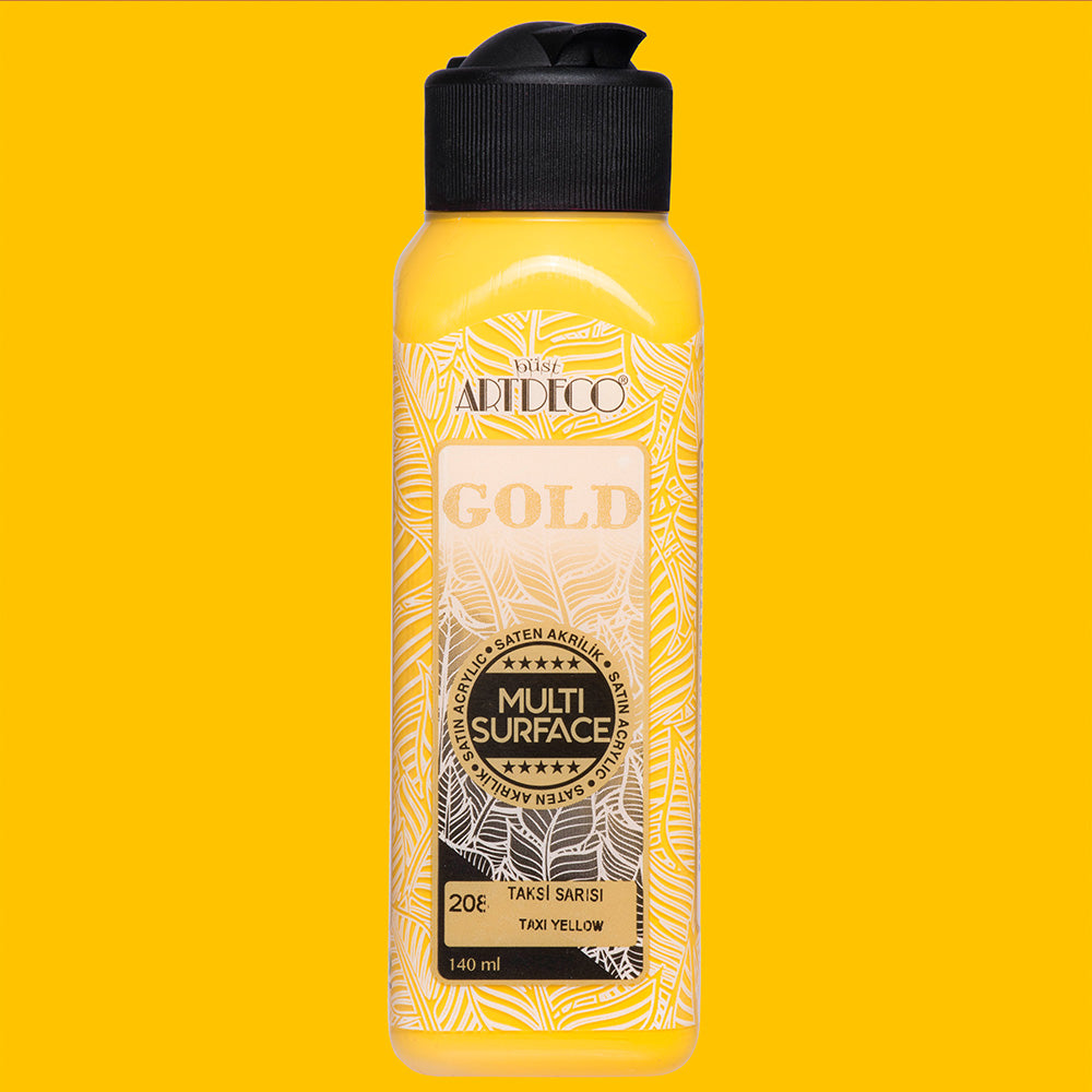 Artdeco Gold Multi-Surface Akrilik Boya 140ml Taksi Sarısı 208