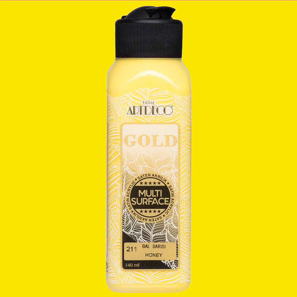 Artdeco Gold Multi-Surface Akrilik Boya 140ml Bal Sarısı 211