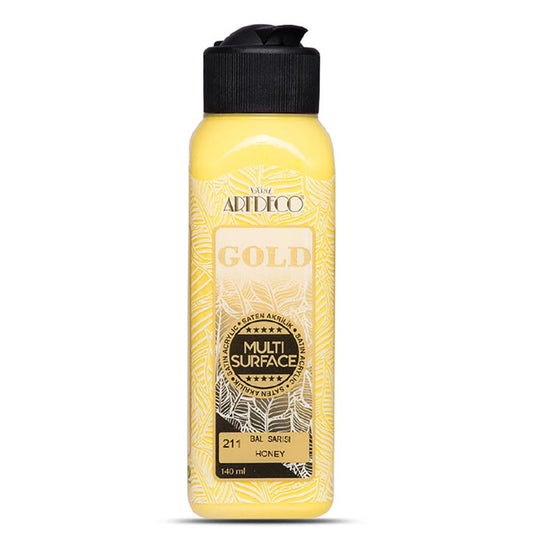 Artdeco Gold Multi-Surface Akrilik Boya 140ml Bal Sarısı 211