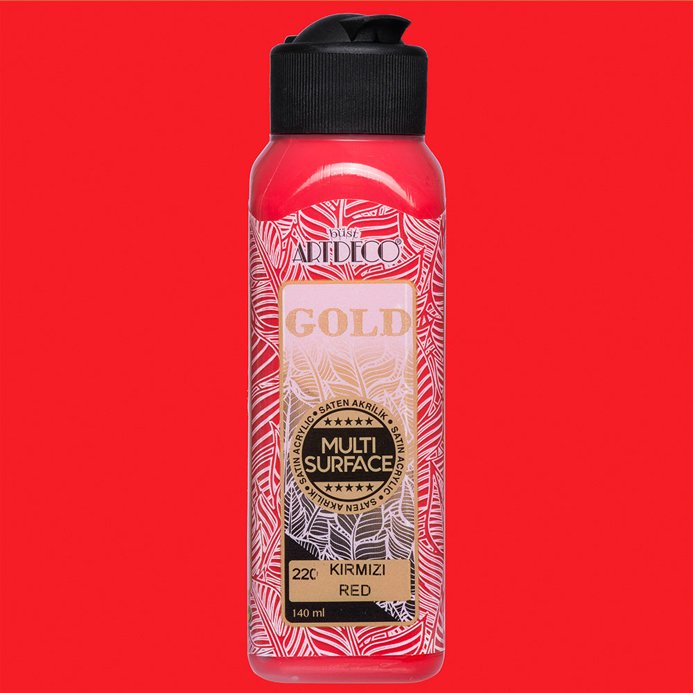 Artdeco Gold Multi-Surface Akrilik Boya 140ml Kırmızı 220