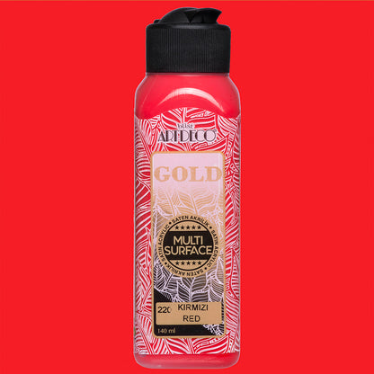 Artdeco Gold Multi-Surface Akrilik Boya 140ml Kırmızı 220