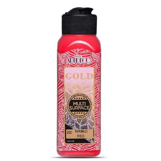 Artdeco Gold Multi-Surface Akrilik Boya 140ml Kırmızı 220