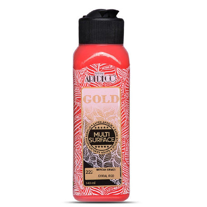Artdeco Gold Multi-Surface Akrilik Boya 140ml Mercan Kırmızı 222
