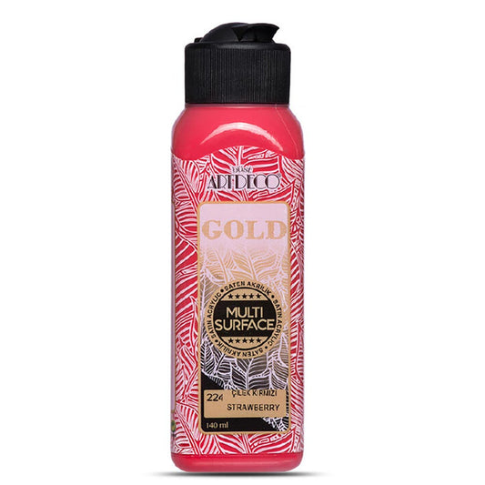 Artdeco Gold Multi-Surface Akrilik Boya 140ml Çilek Kırmızı 224